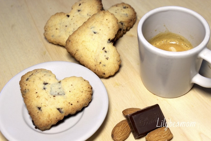 Cuori di frolla con cioccolato senza glutine